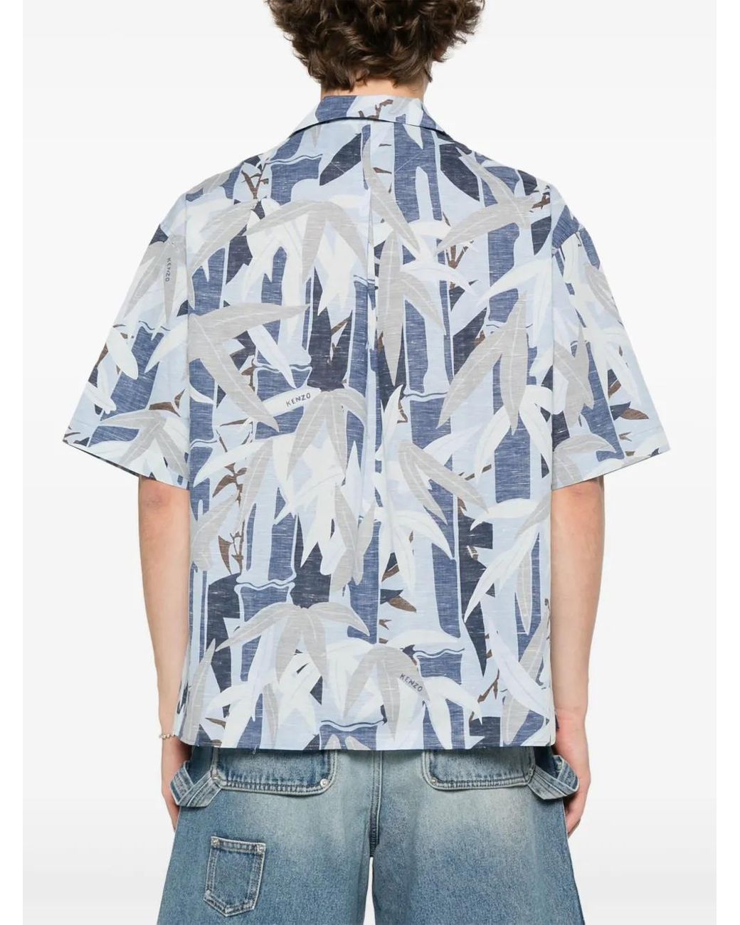 KENZO Chiku-Rin Camo Overhemd in het Blue voor heren