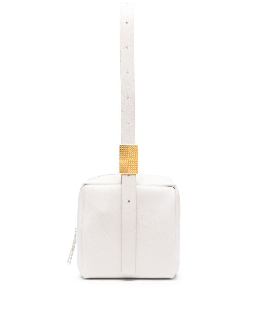Lanvin Tempo Leather Shoulder Bag in White | Lyst
