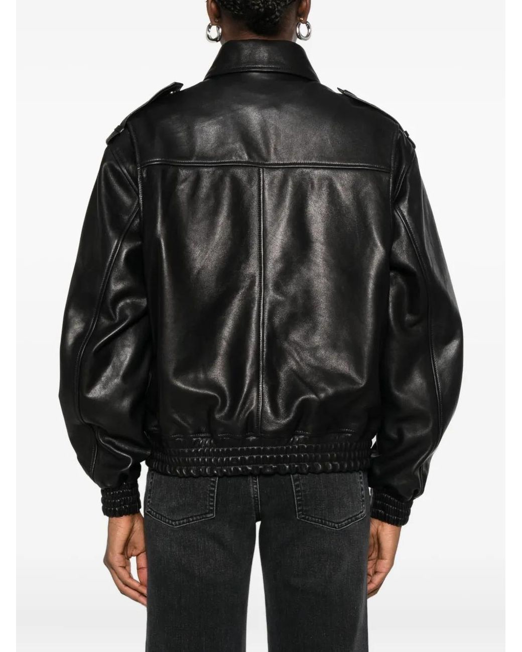 Arma Black Bomberjacke Aus Leder