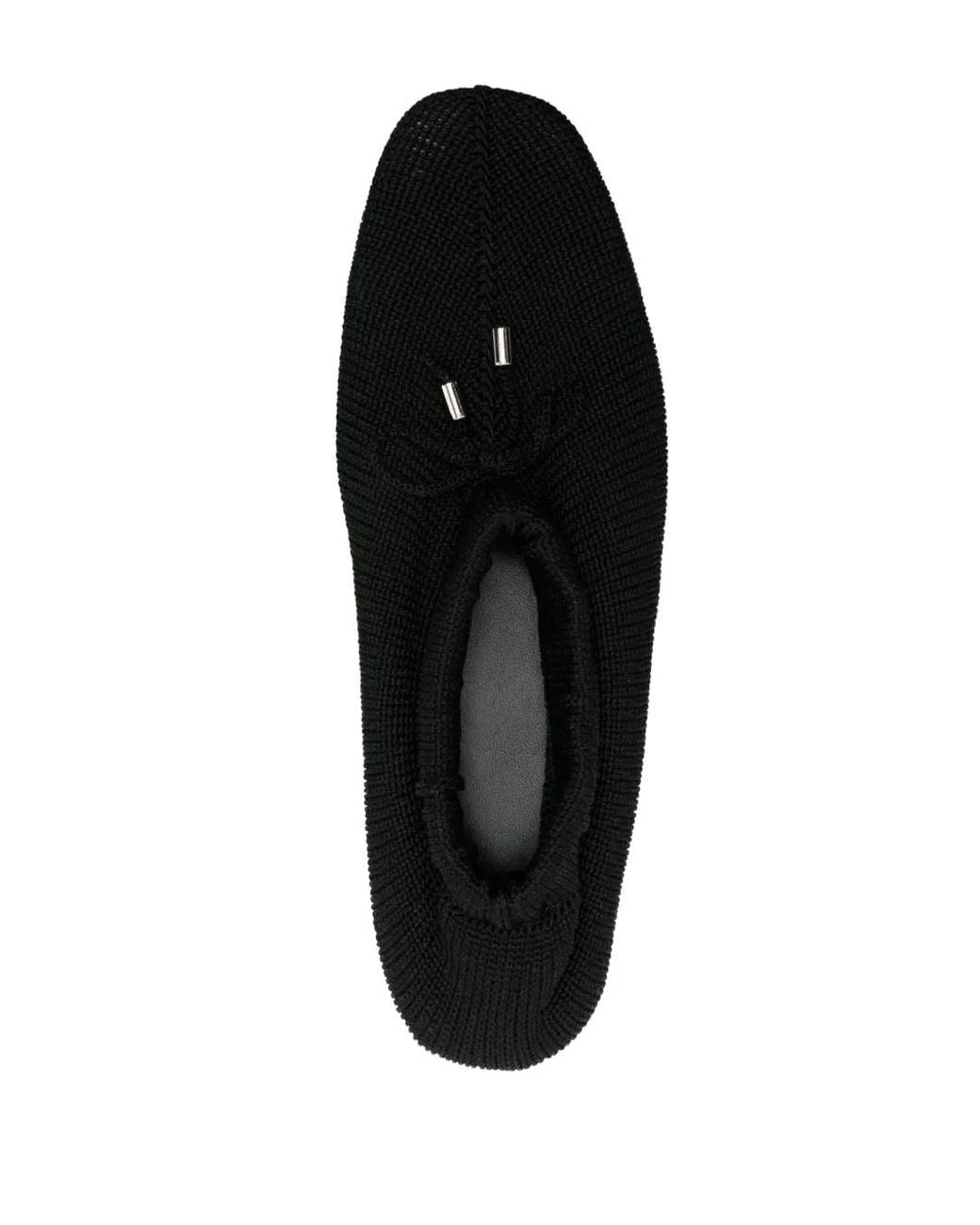 Totême Black Knit Ballerina Flat
