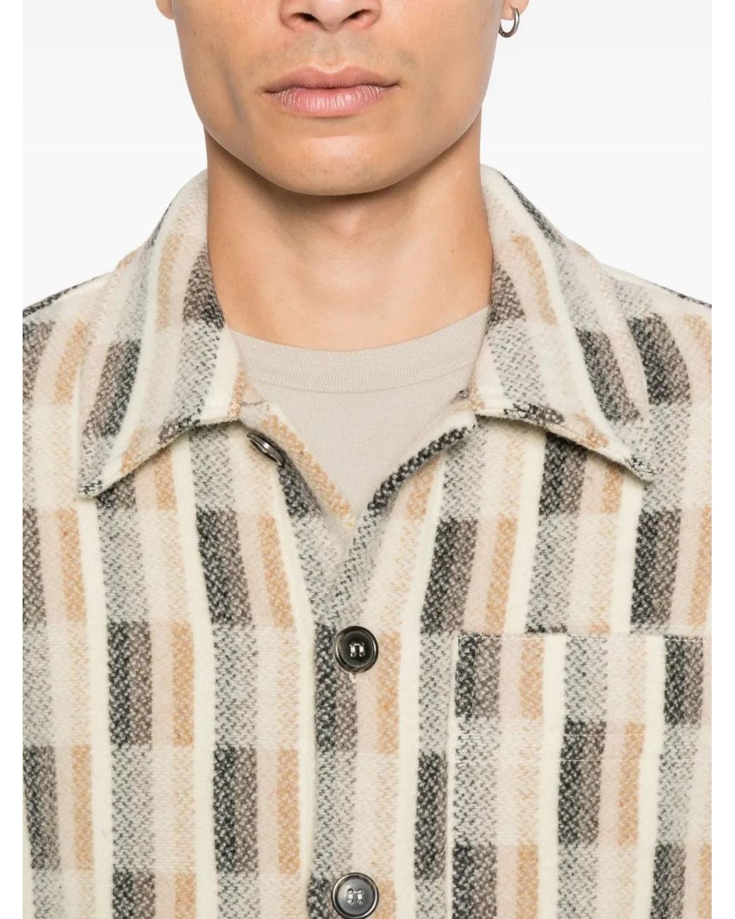A.P.C. Karierte Jacke in Natural für Herren