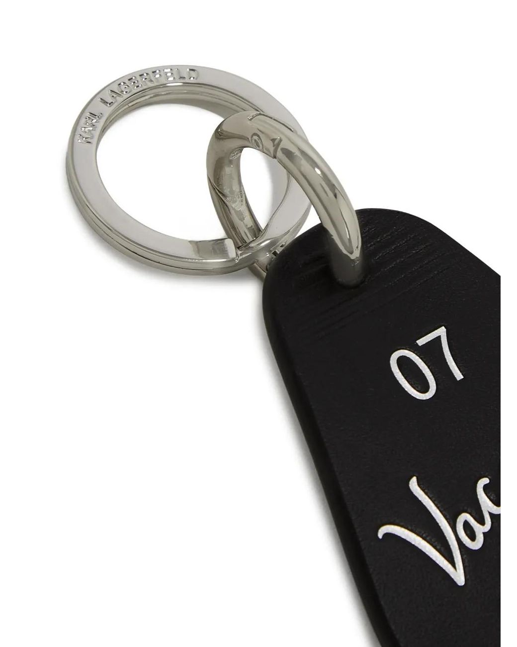 Karl Lagerfeld Black Vacances De Karl Keyring for men