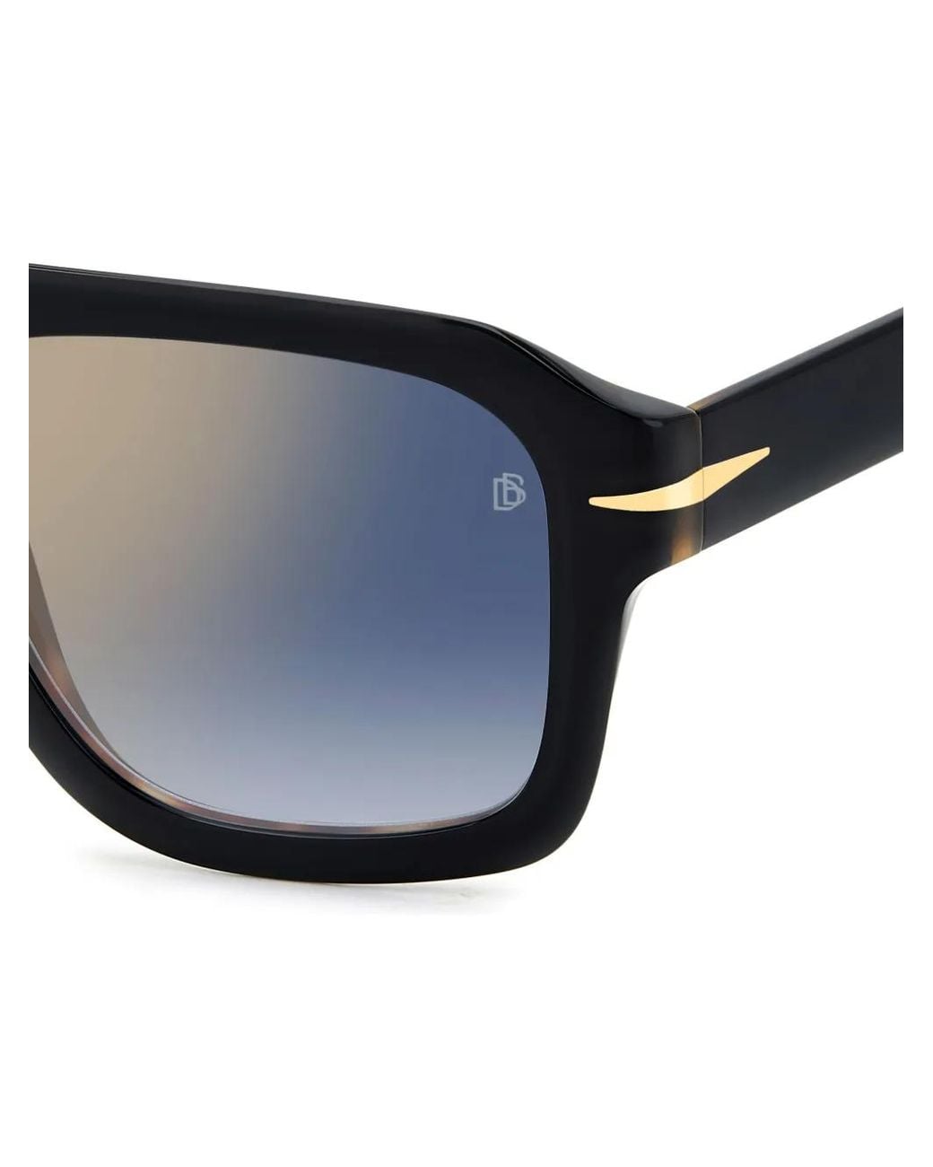 David Beckham Blue Square-Frame Sunglasses for men