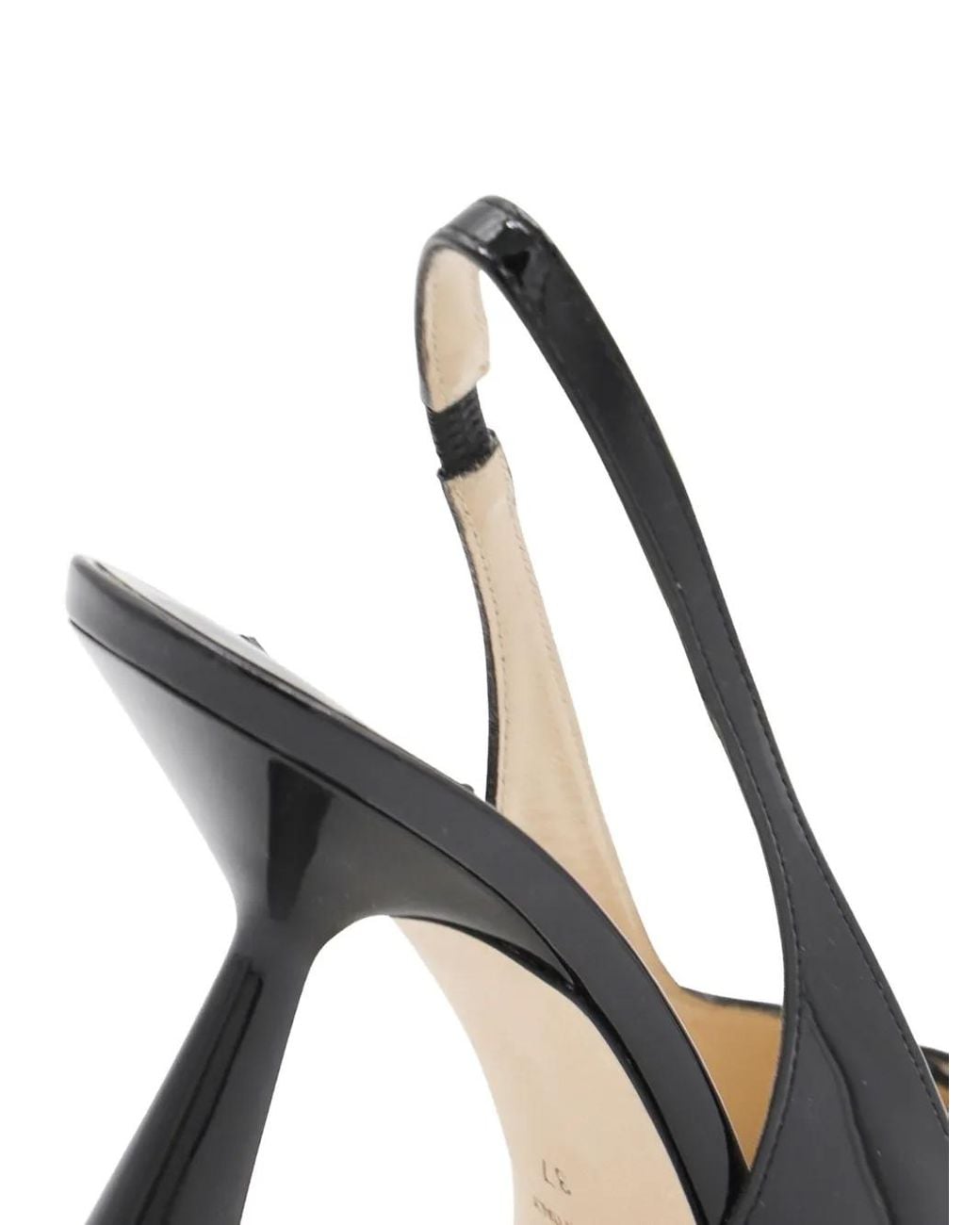 Jimmy Choo Metallic Amita 85 Slingback Pearl Pumps
