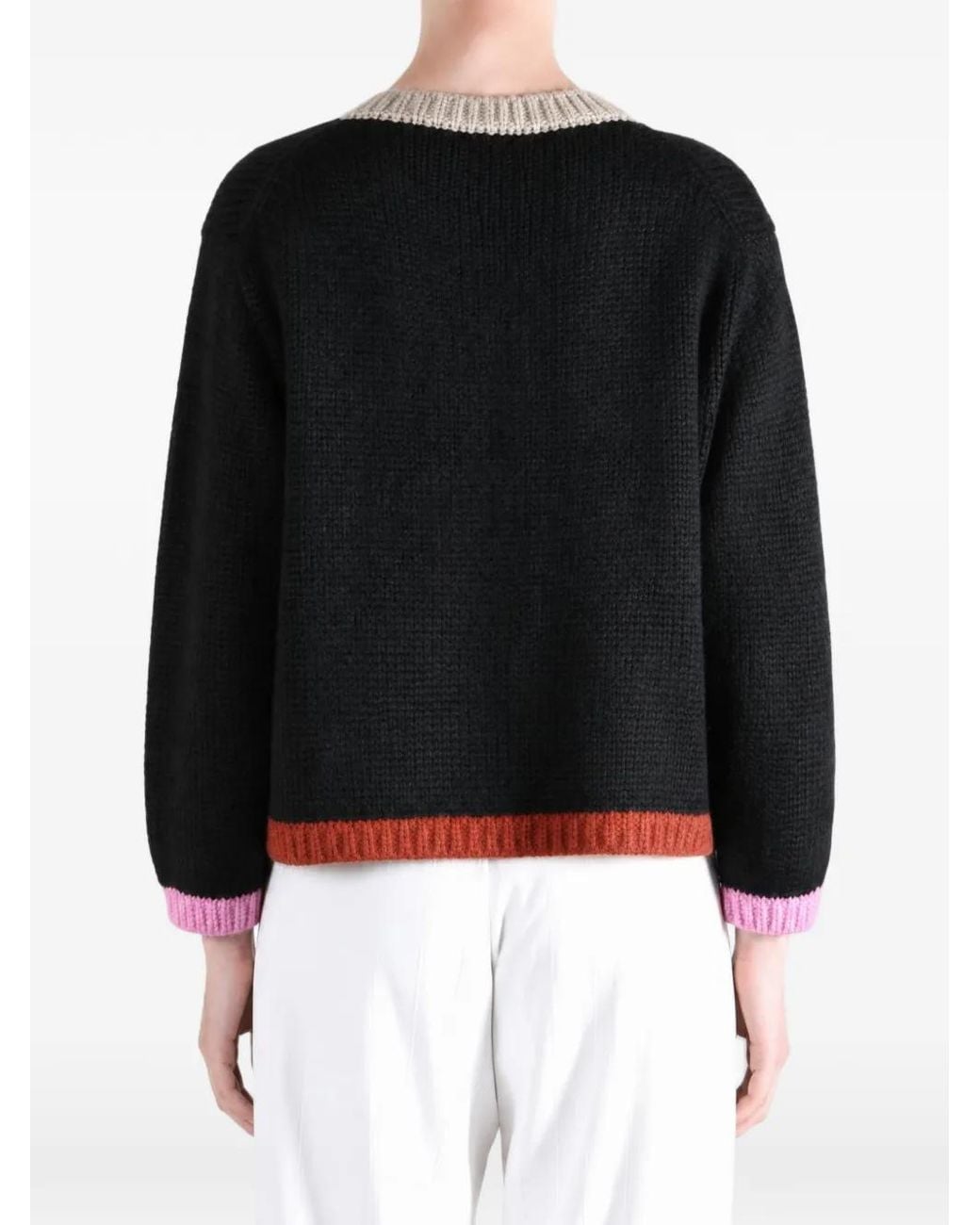 Nikki Chasin Black Sheba Colorblock Button-Up Cardigan