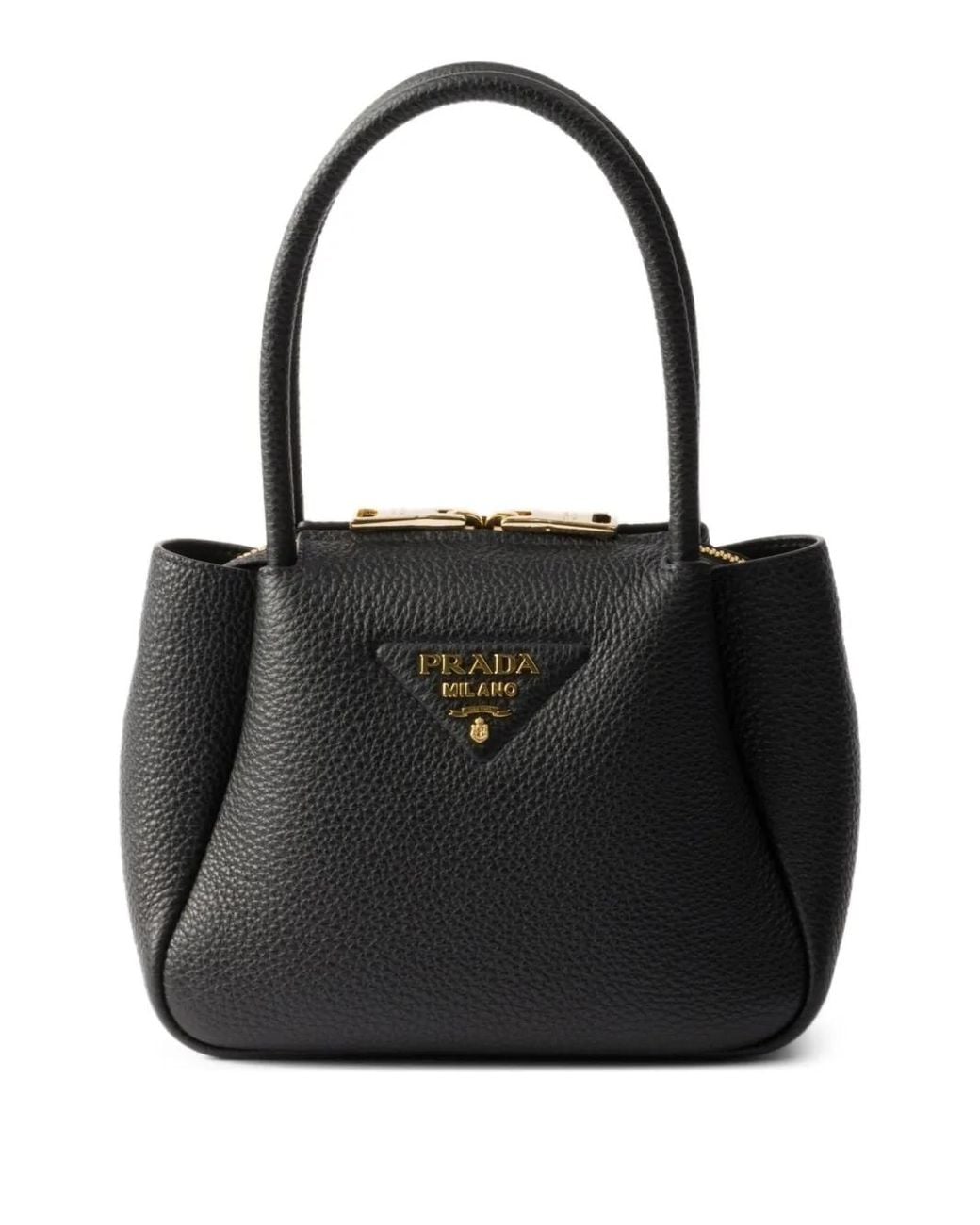 Prada Black Mini Leather Tote Bag