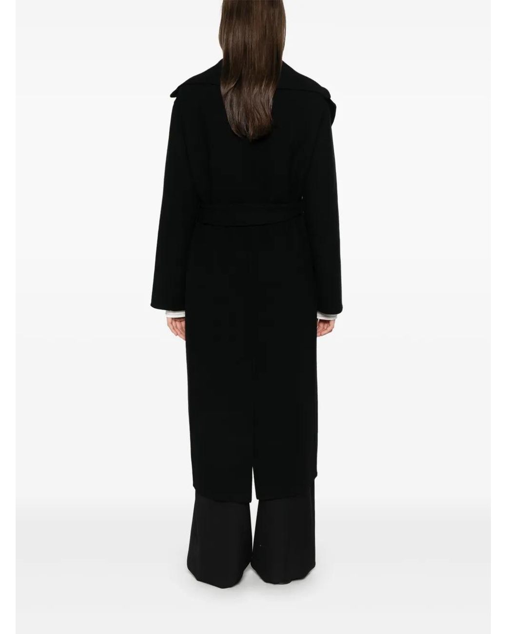 The Row Black Malika Wool And Cashmere Coat