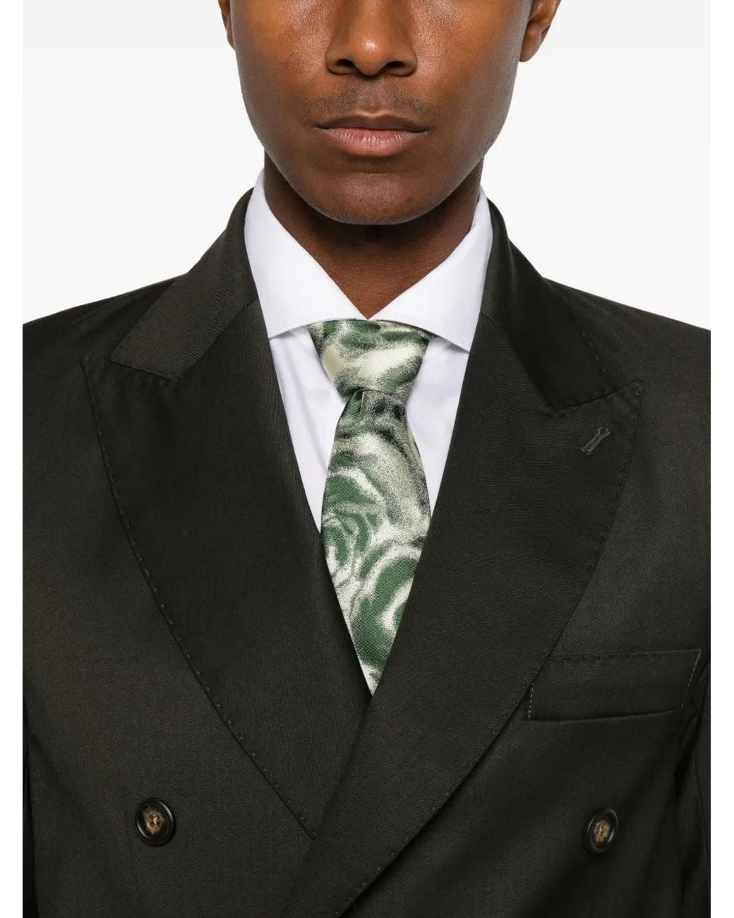 Imperial Gray Double-Breasted Peaked-Lapel Suit for men