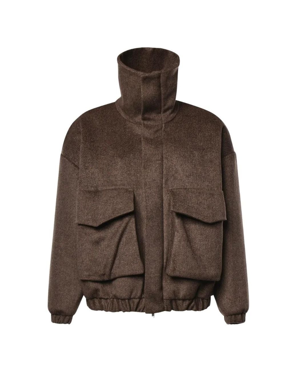 Frankie Shop Brown Elle Aviator Jacket