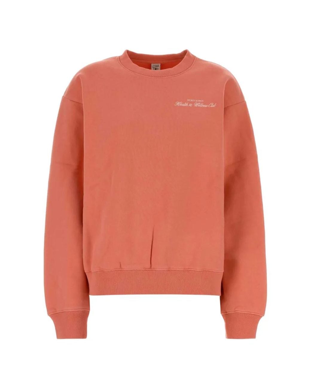 Sporty & Rich Orange Sweat En Coton À Logo Imprimé