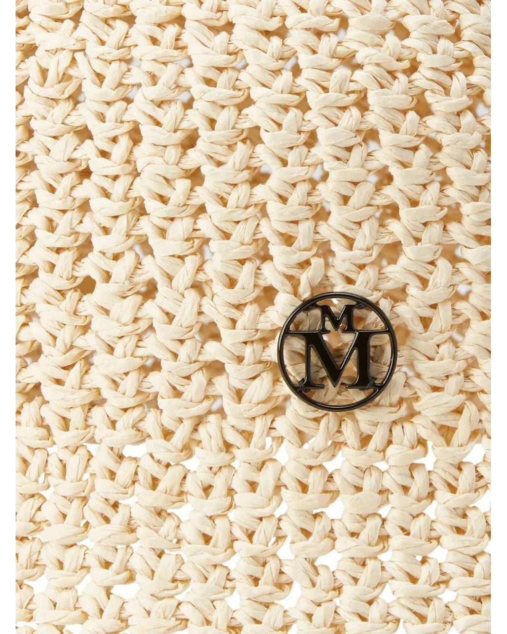 Maison Michel Natural Pablo Logo-Plaque Hat
