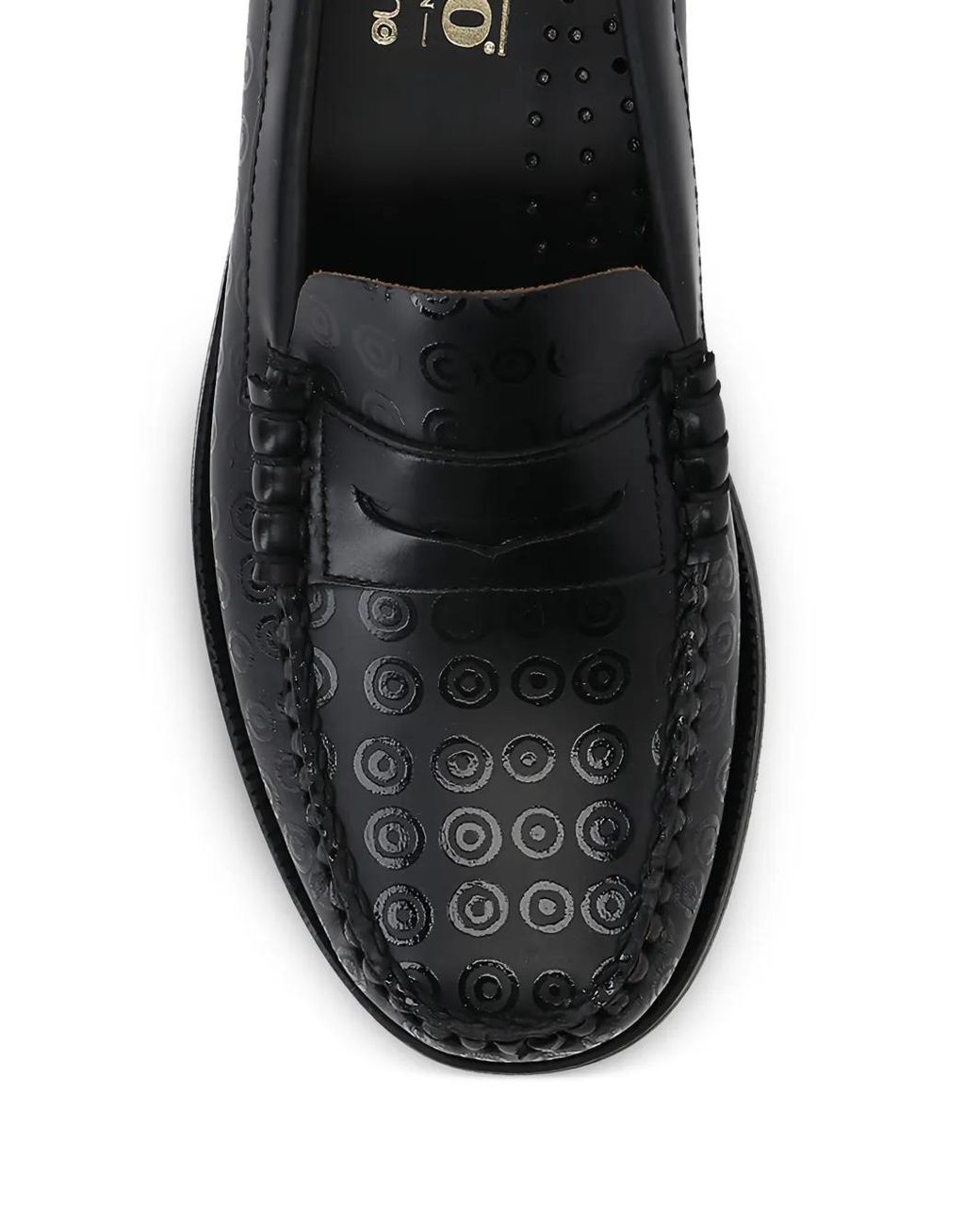Sebago Black X 10 Corso Como Circles-Print Loafers