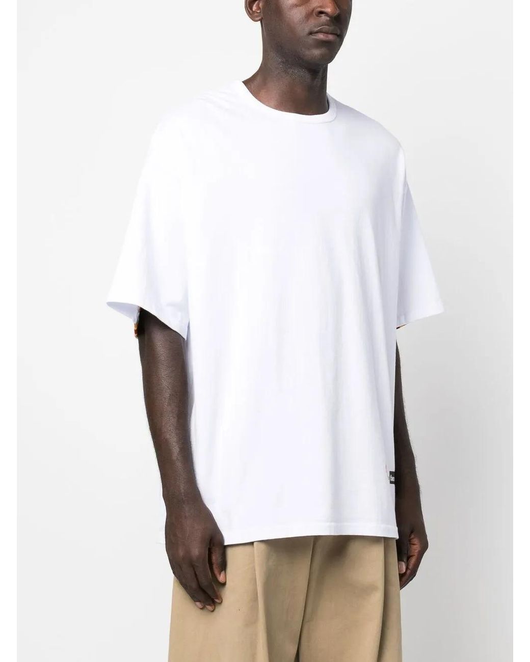 Incotex White Logo-Print Short-Sleeve T-Shirt for men