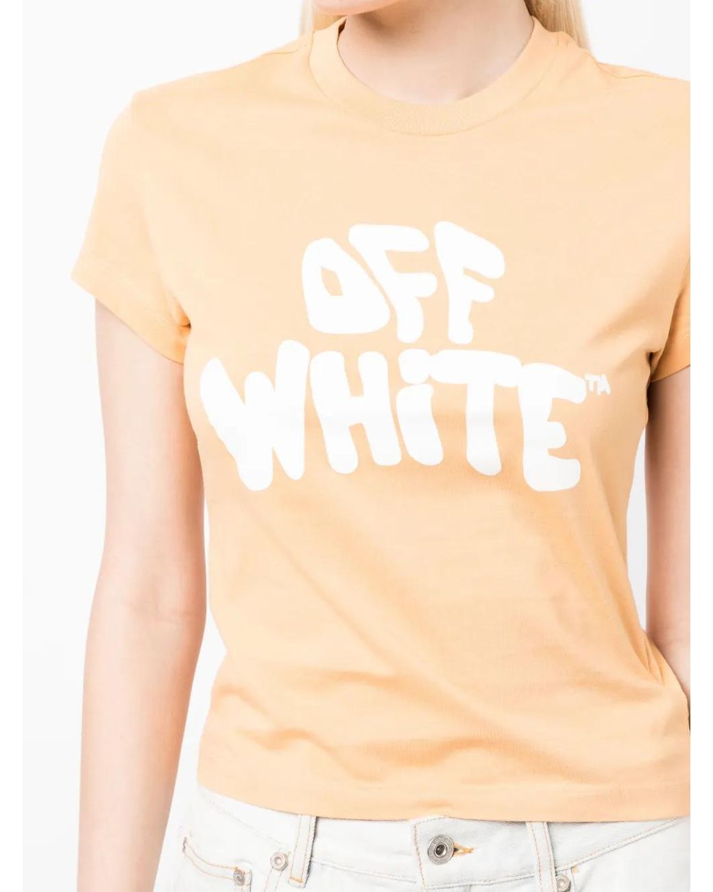 Off-White c/o Virgil Abloh White Logo-Print Short-Sleeve T-Shirt