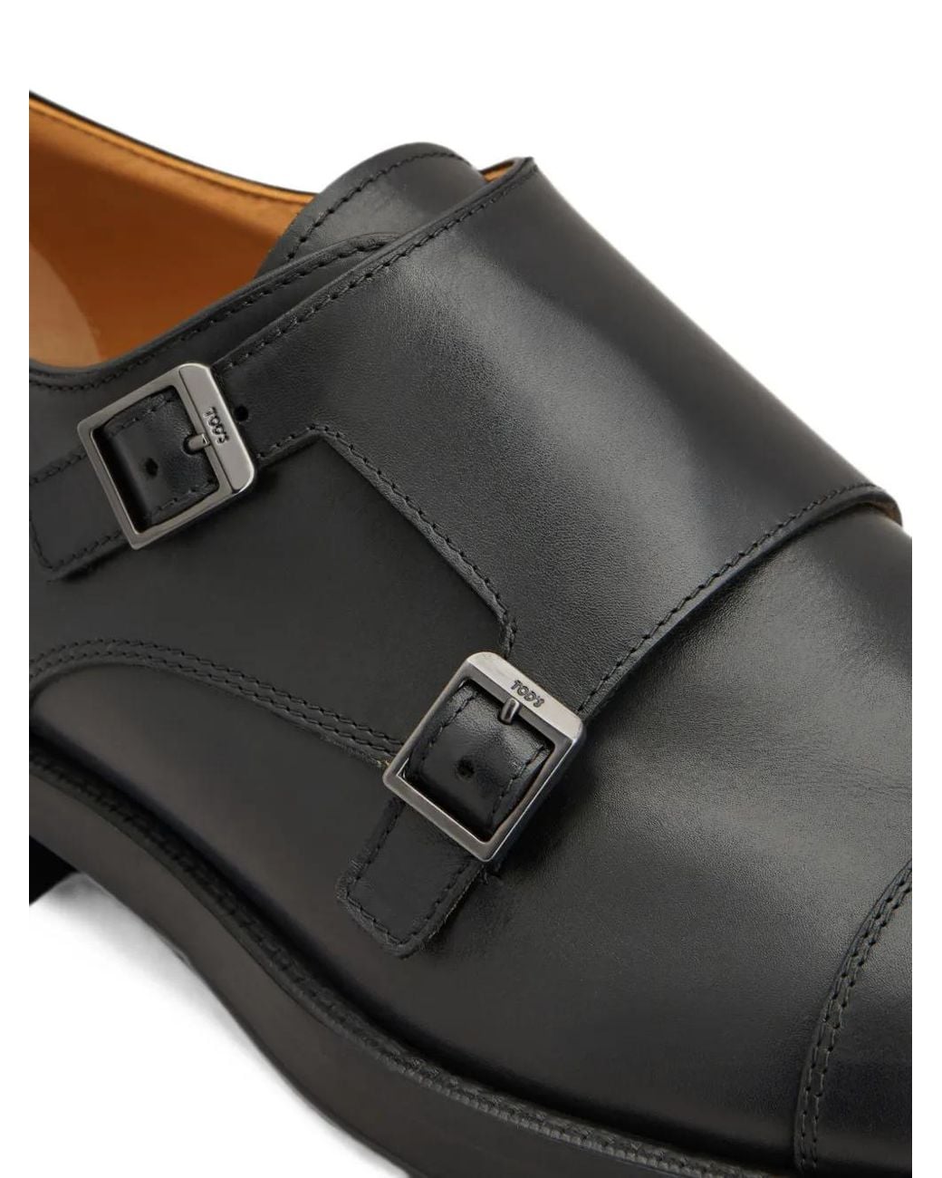 Tod's Black Double-Strap Monk Shoes for men