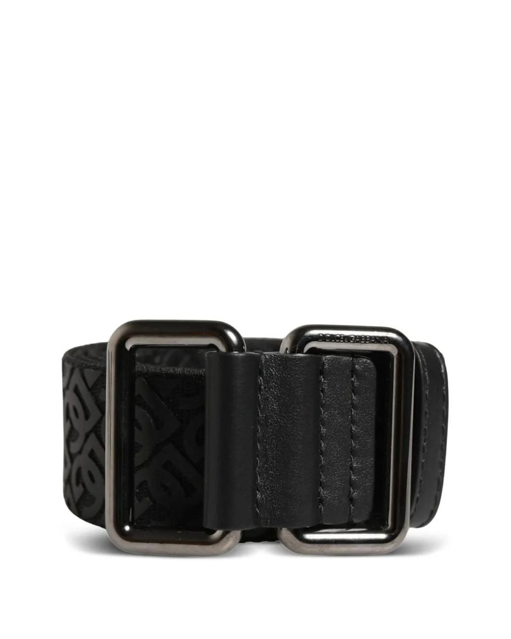 Dolce & Gabbana Black Dg Logo Metal-Buckle Belt for men