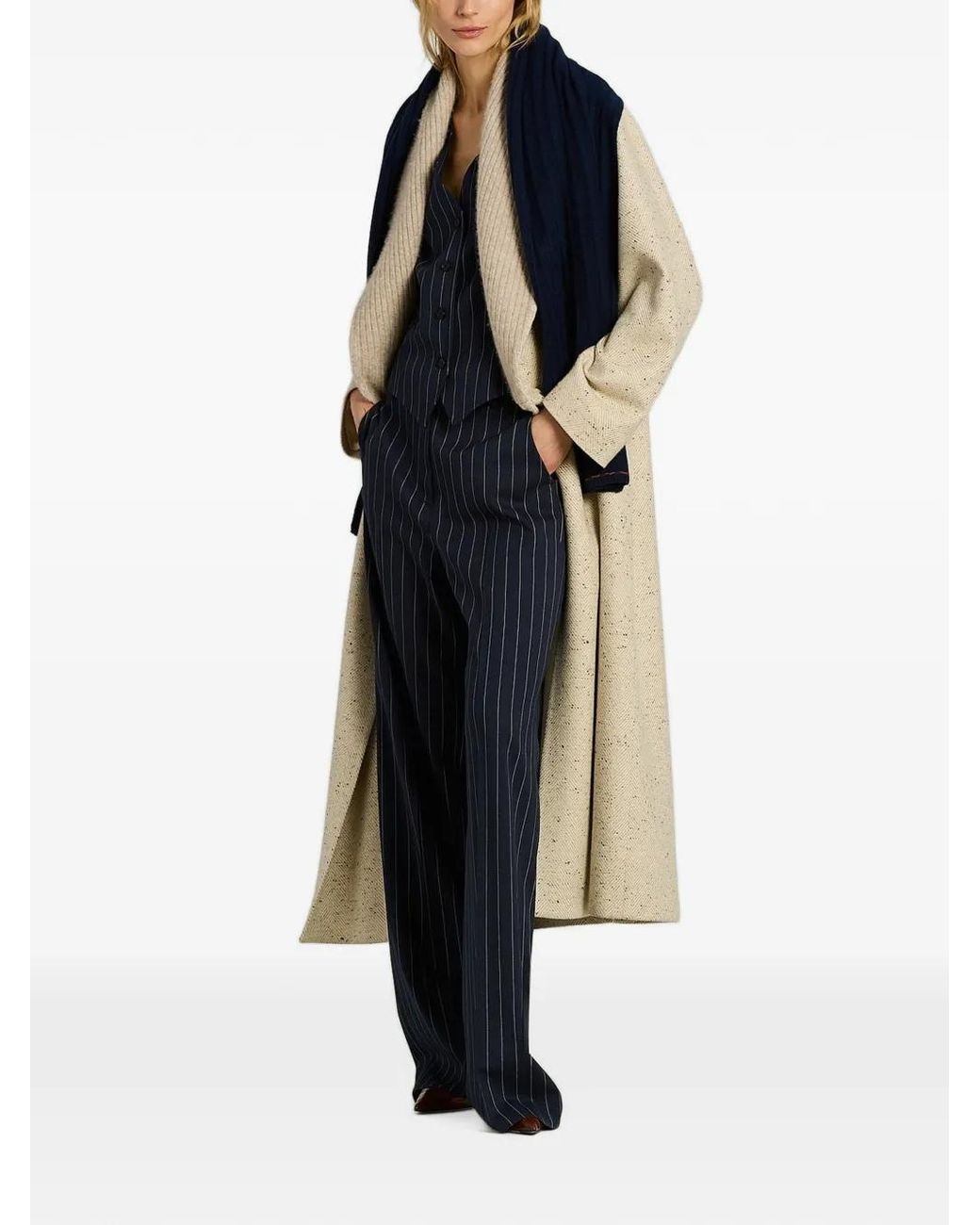 Kiton Blue Ribbed-Knit Cashmere Scarf