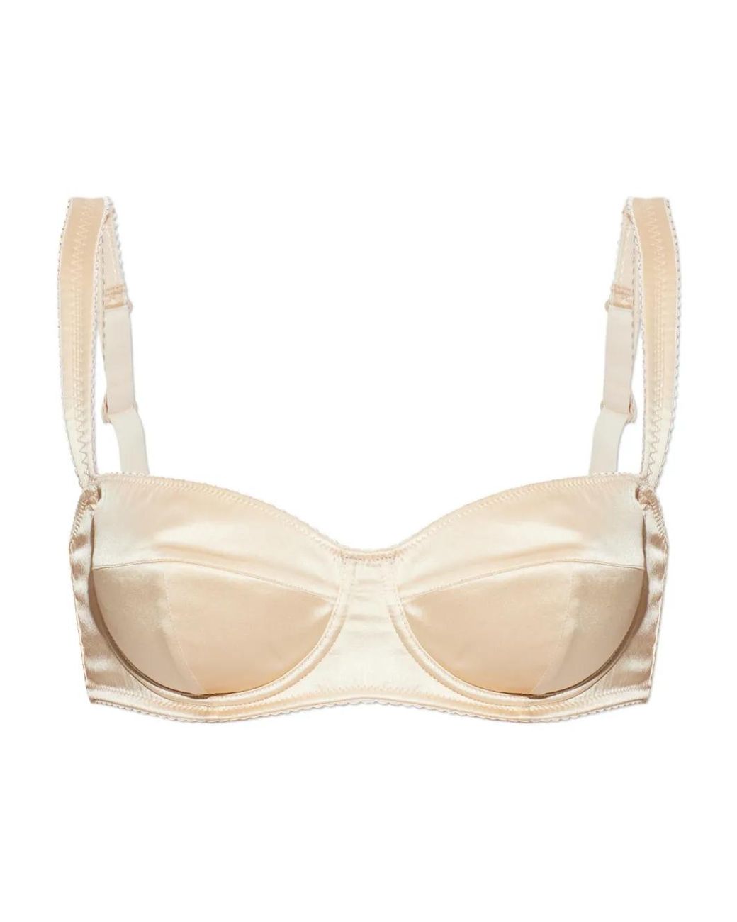 Dolce & Gabbana Scalloped Balconette Bra in Natural | Lyst