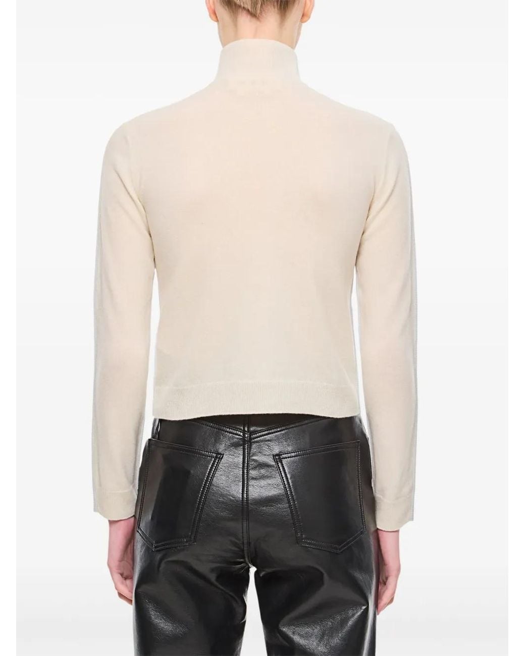 Marni White Turtleneck Jumper