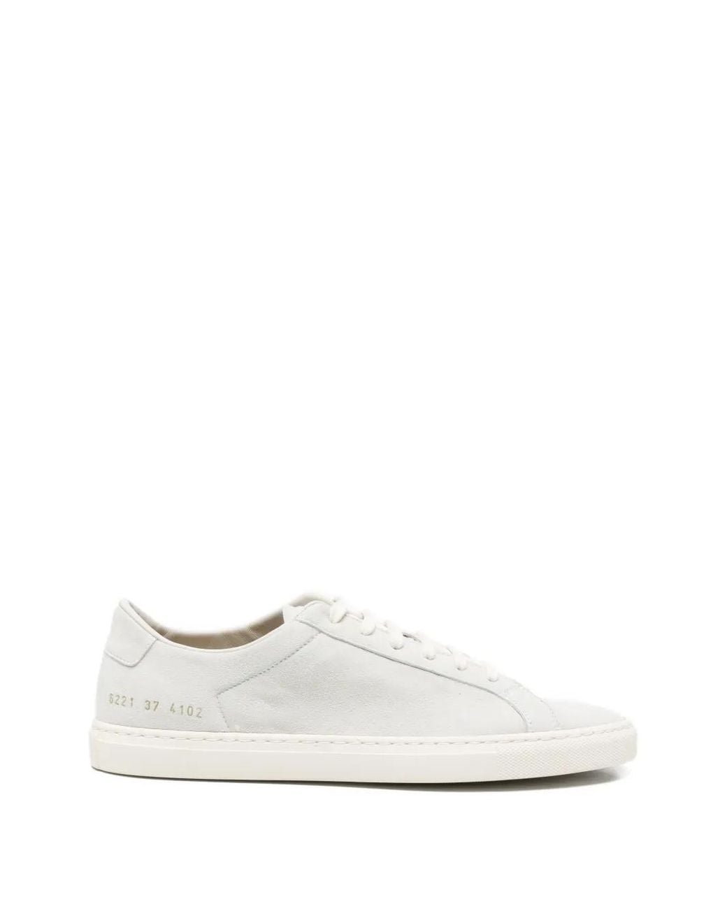 Common Projects White Round Toe Lace-Up Sneakers