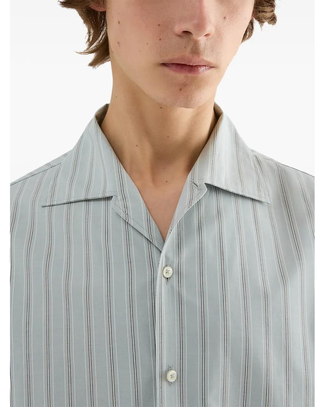 Jil Sander Blue Textured Cotton Shirt for men