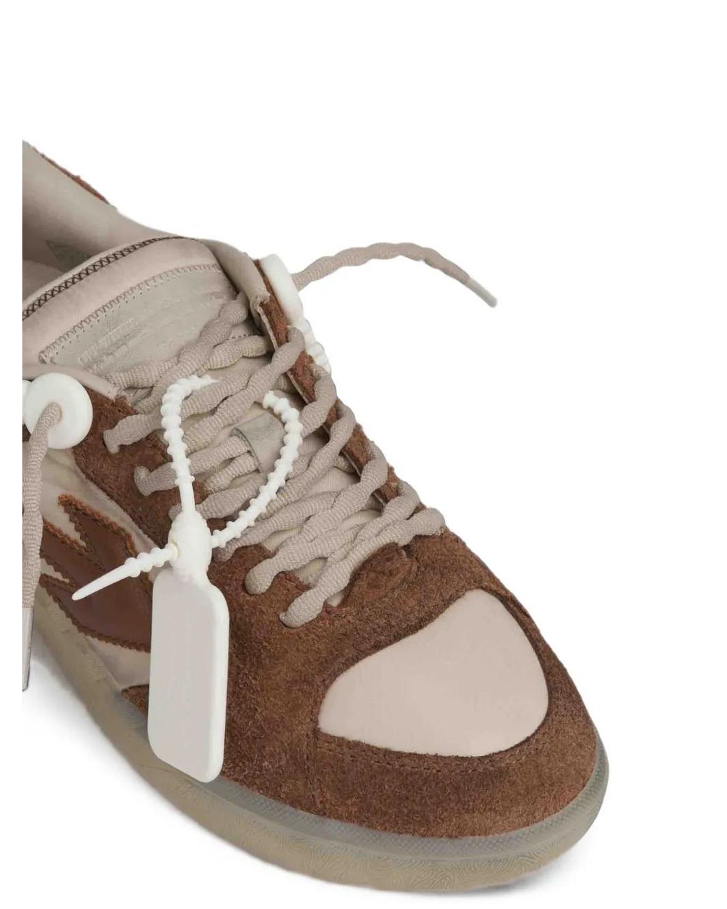 Off-White c/o Virgil Abloh Natural Arrows-Patch Panelled Sneakers