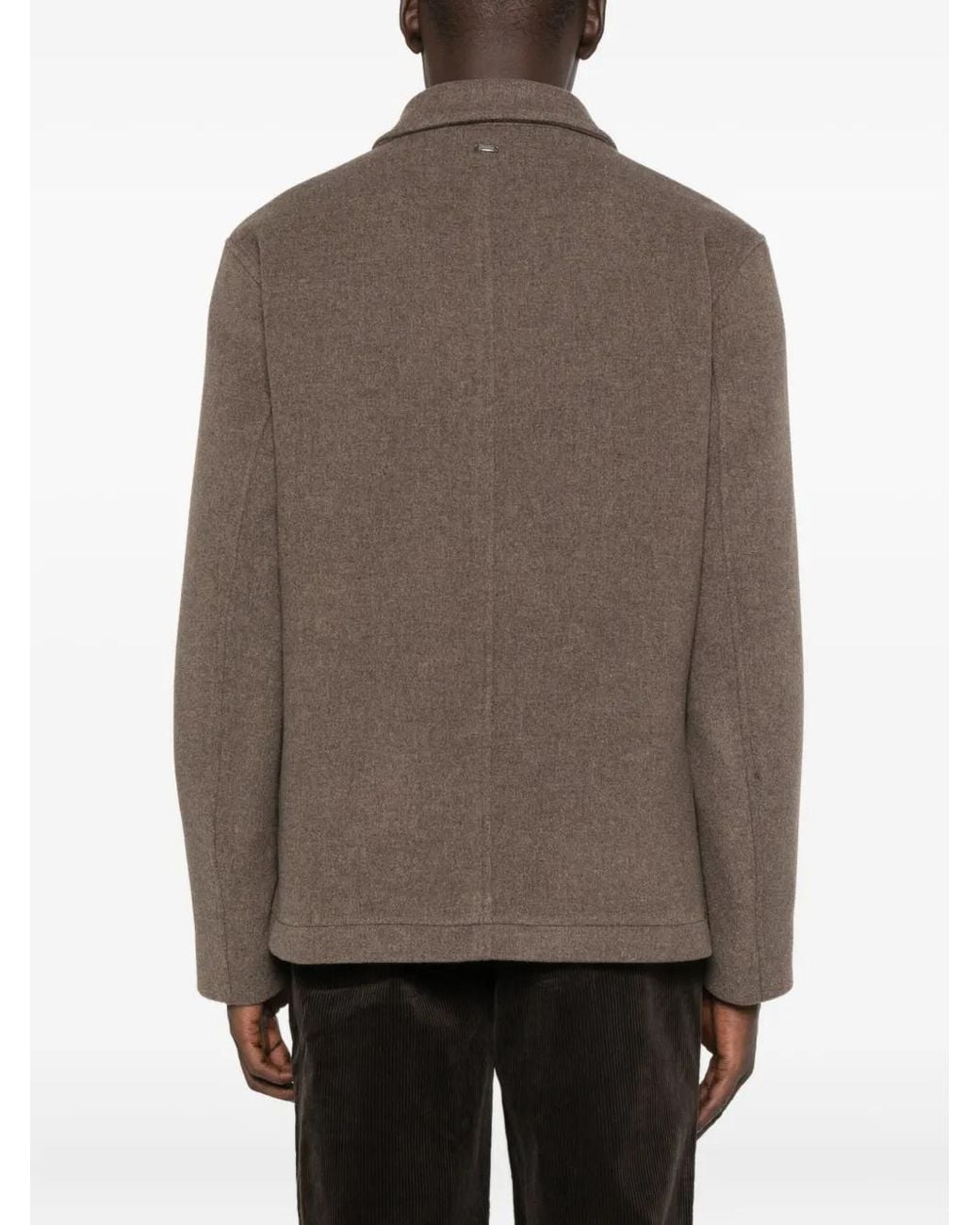 Chaqueta Con Bolsillo De Parche Y Botones Herno de hombre de color Brown