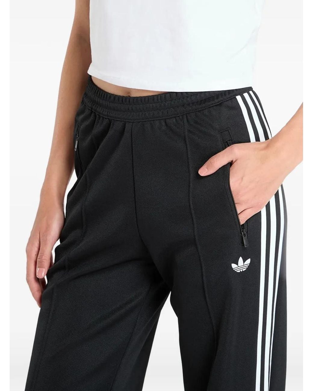 Adidas Blue Classic Logo-Embroidered Track Pants