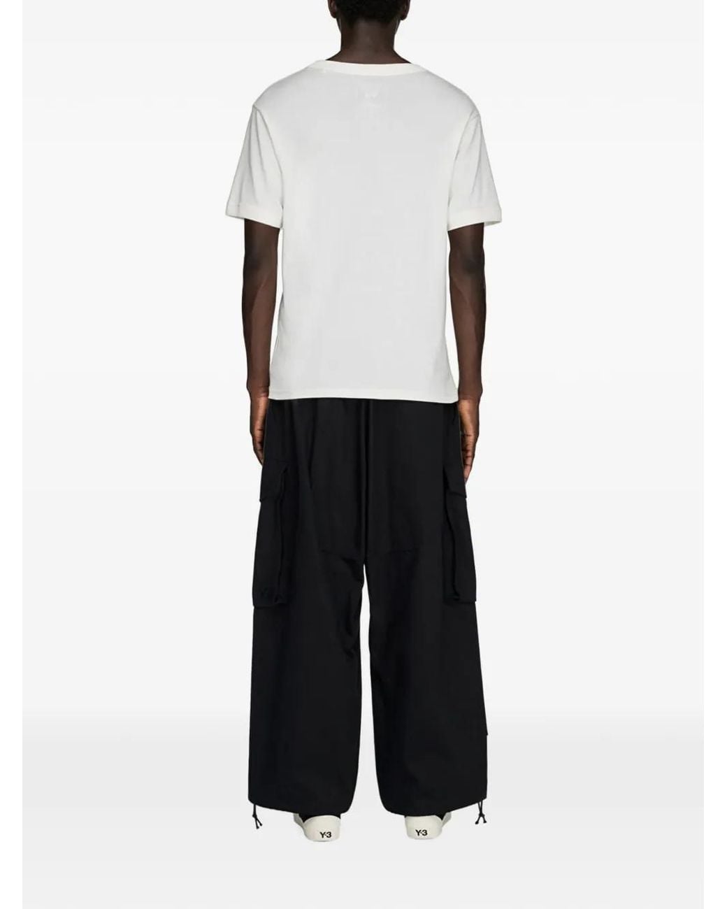 Y-3 Black X Adidas Belted Twill Cargo Pants for men