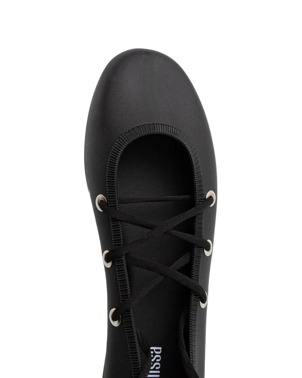 Melissa White Lace-Up Ballet Flats