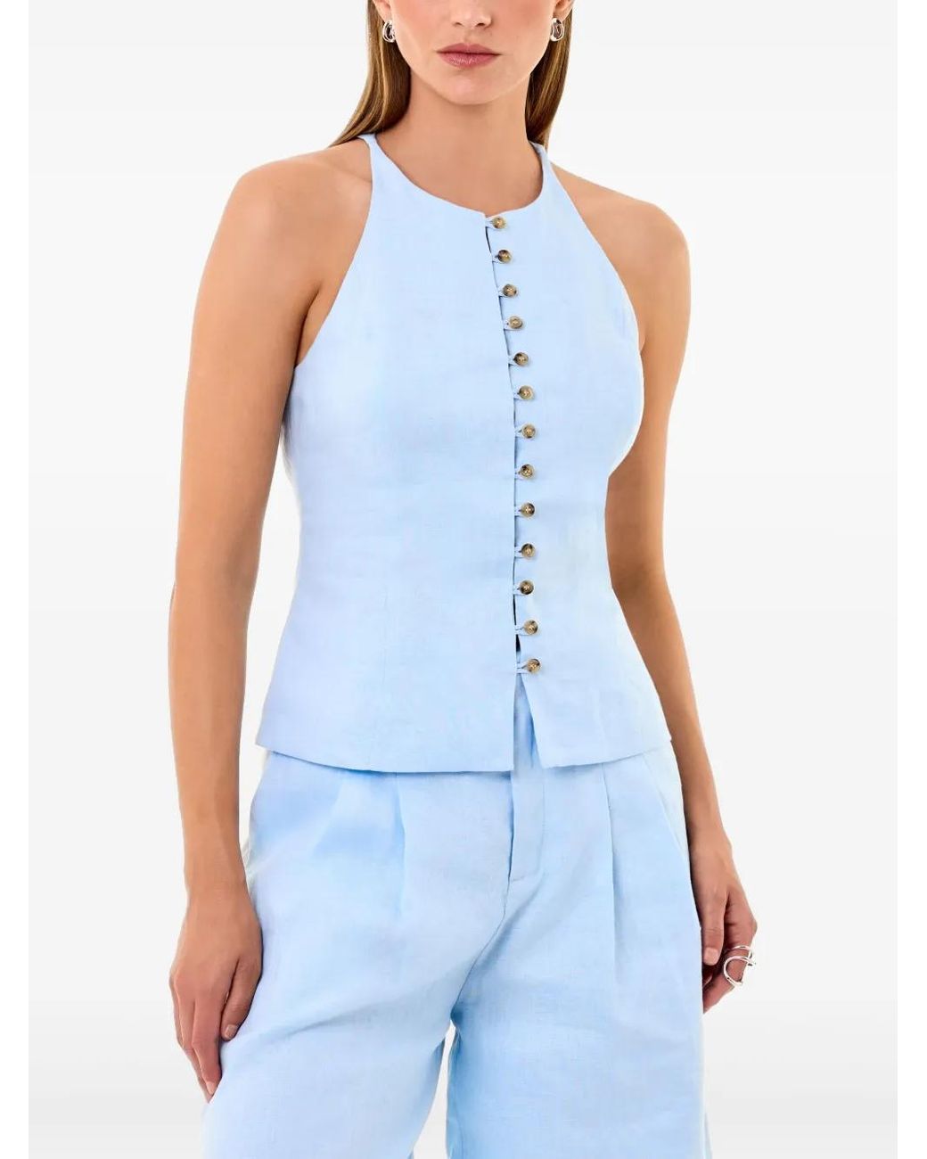 Top Sancia Nicholas de color Blue
