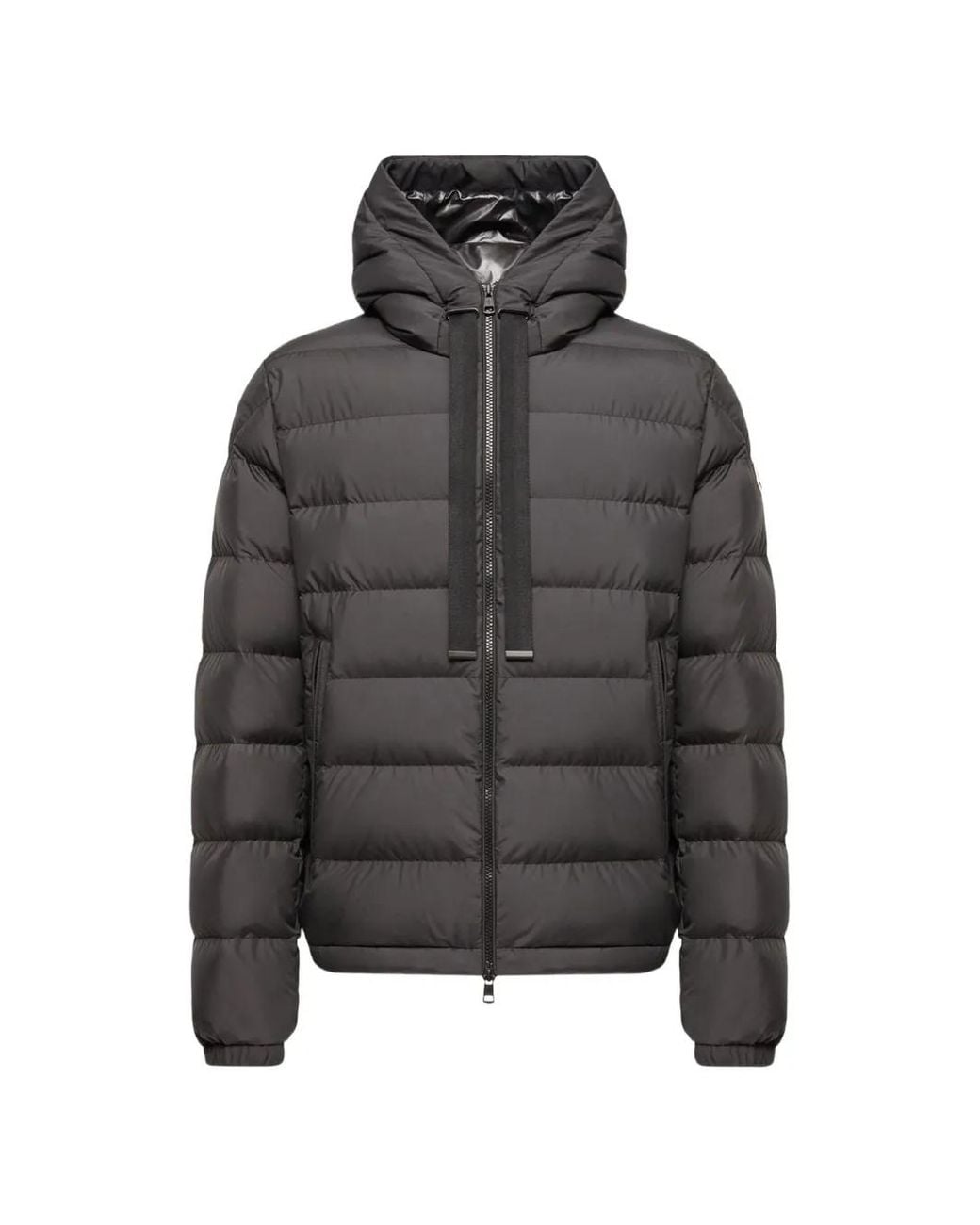 Moncler Black Hooded Padded Jacket for men