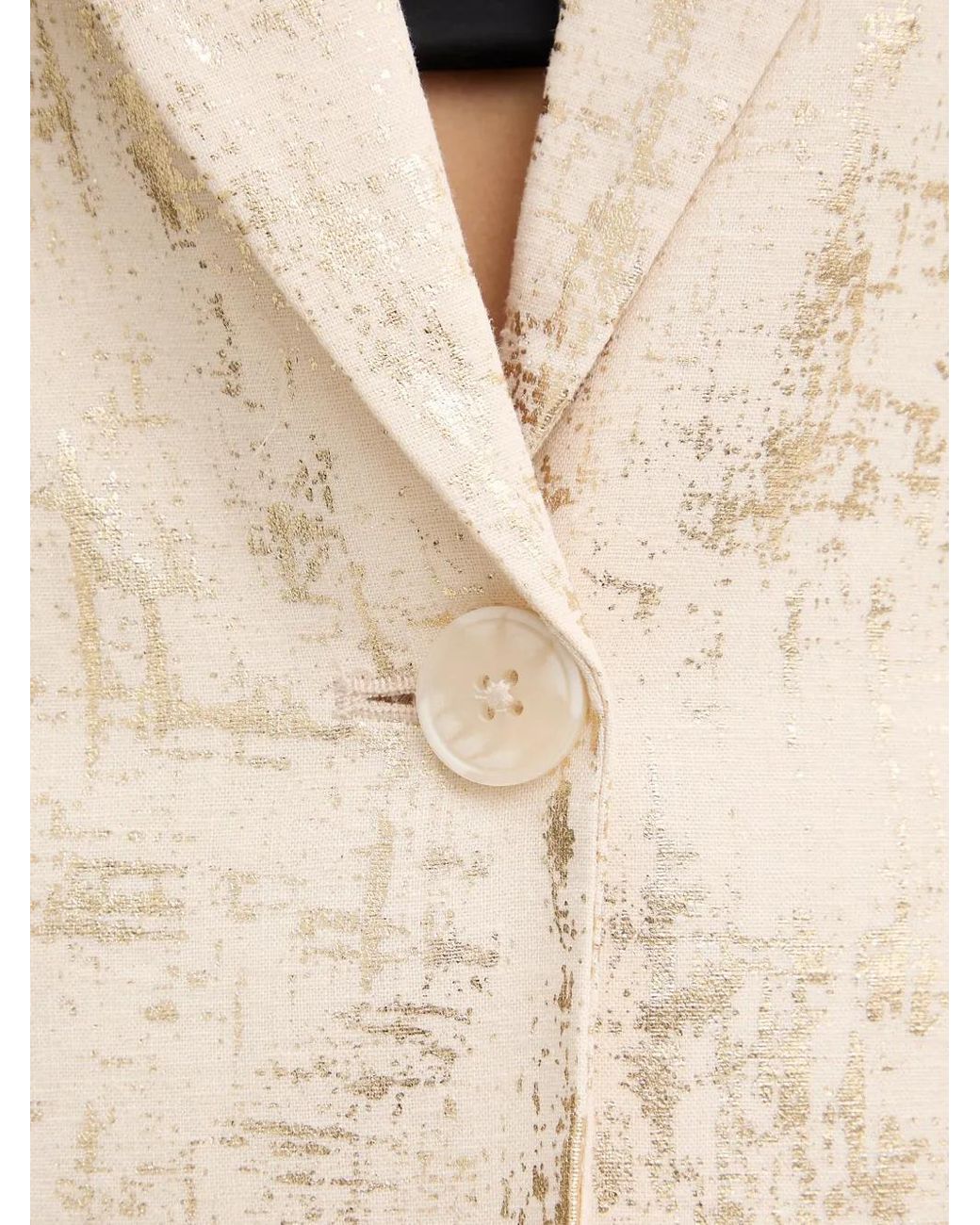 Silvian Heach Natural Blazer Khulto À Simple Boutonnage Et Effet Usé
