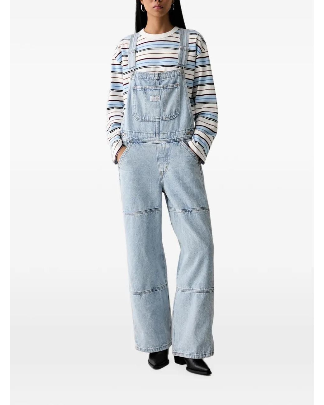 Levi's Blue Utility Straight-Leg Denim Overalls