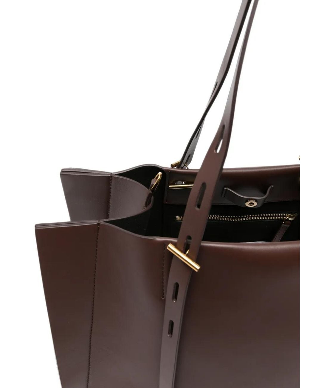 MINOBOSSI Brown Paula Leather Tote Bag