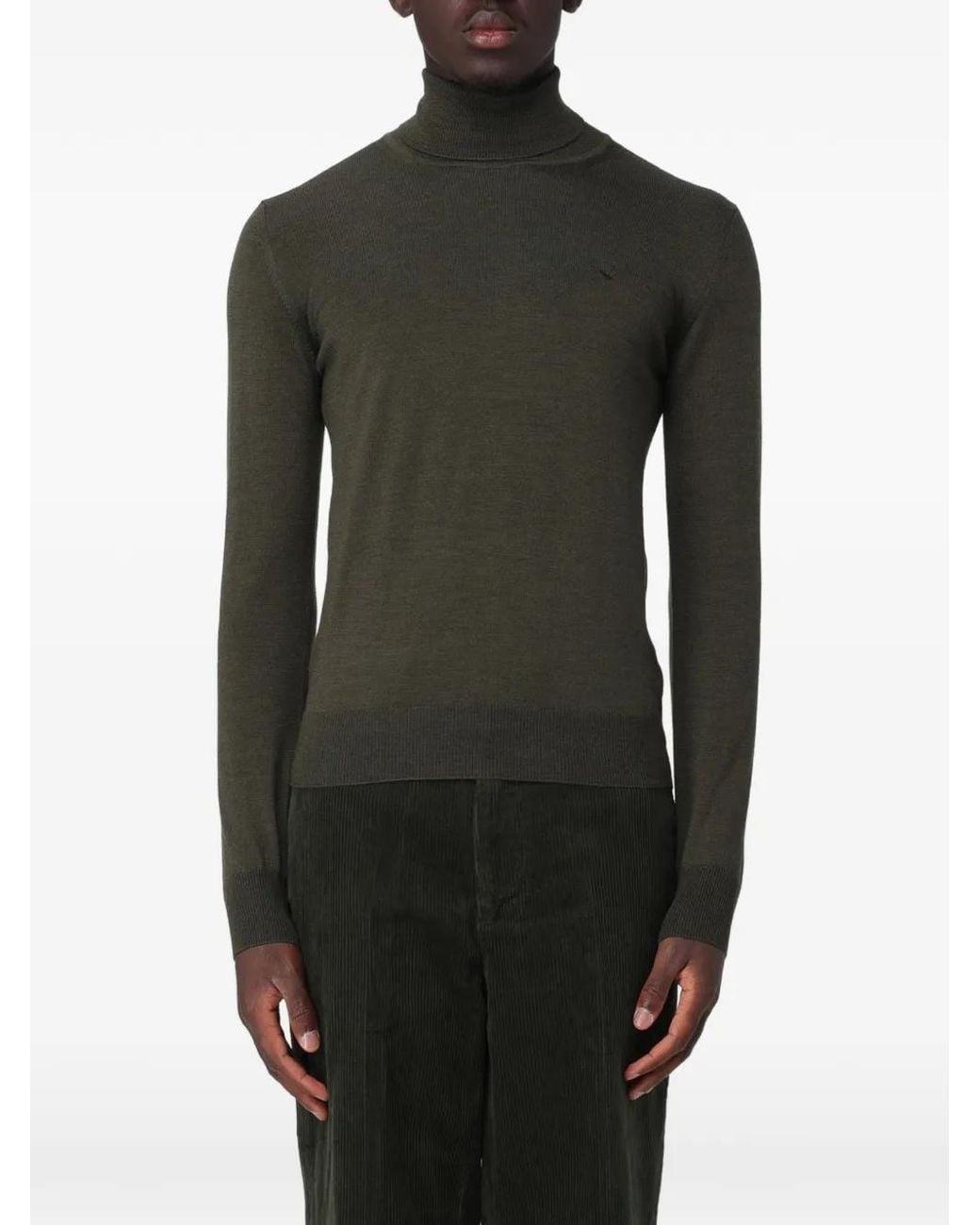 Brooksfield Black Roll-Neck Wool Sweater for men