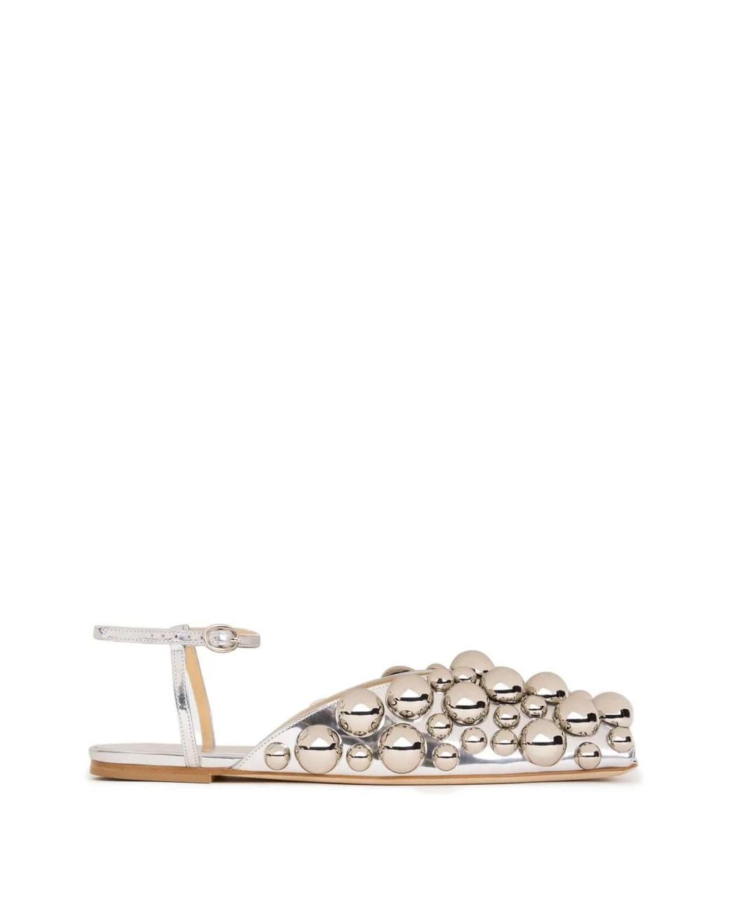 A.W.A.K.E. MODE White Vivian Embellished Sandals