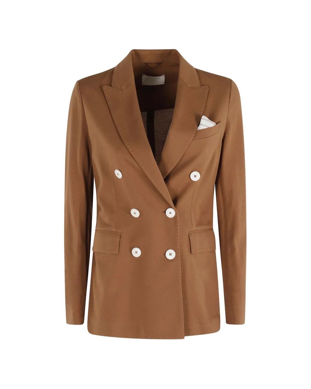 Circolo 1901 Brown Double-Breasted Lightweight Blazer