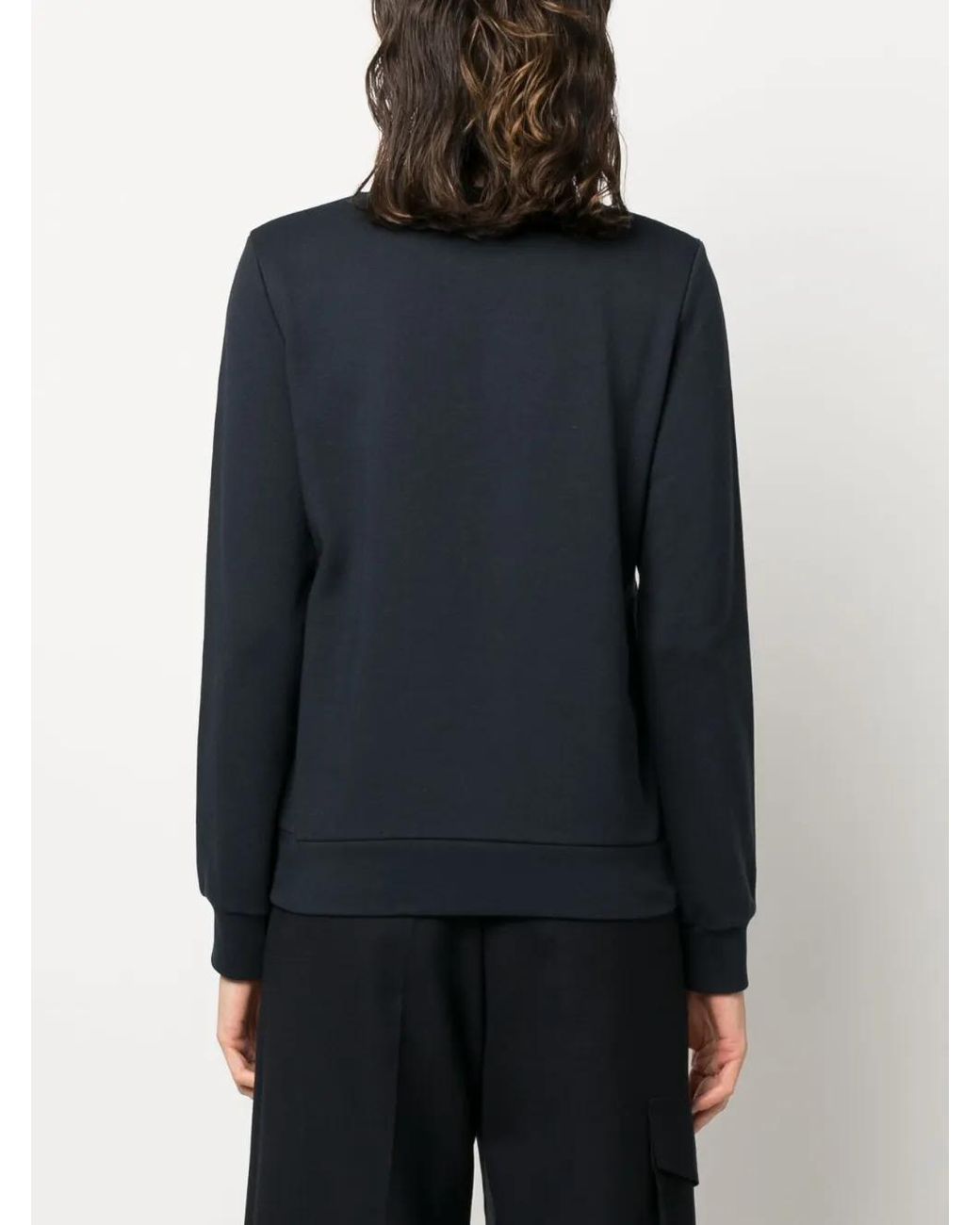 A.P.C. Blue Logo-Print Long-Sleeve Sweatshirt