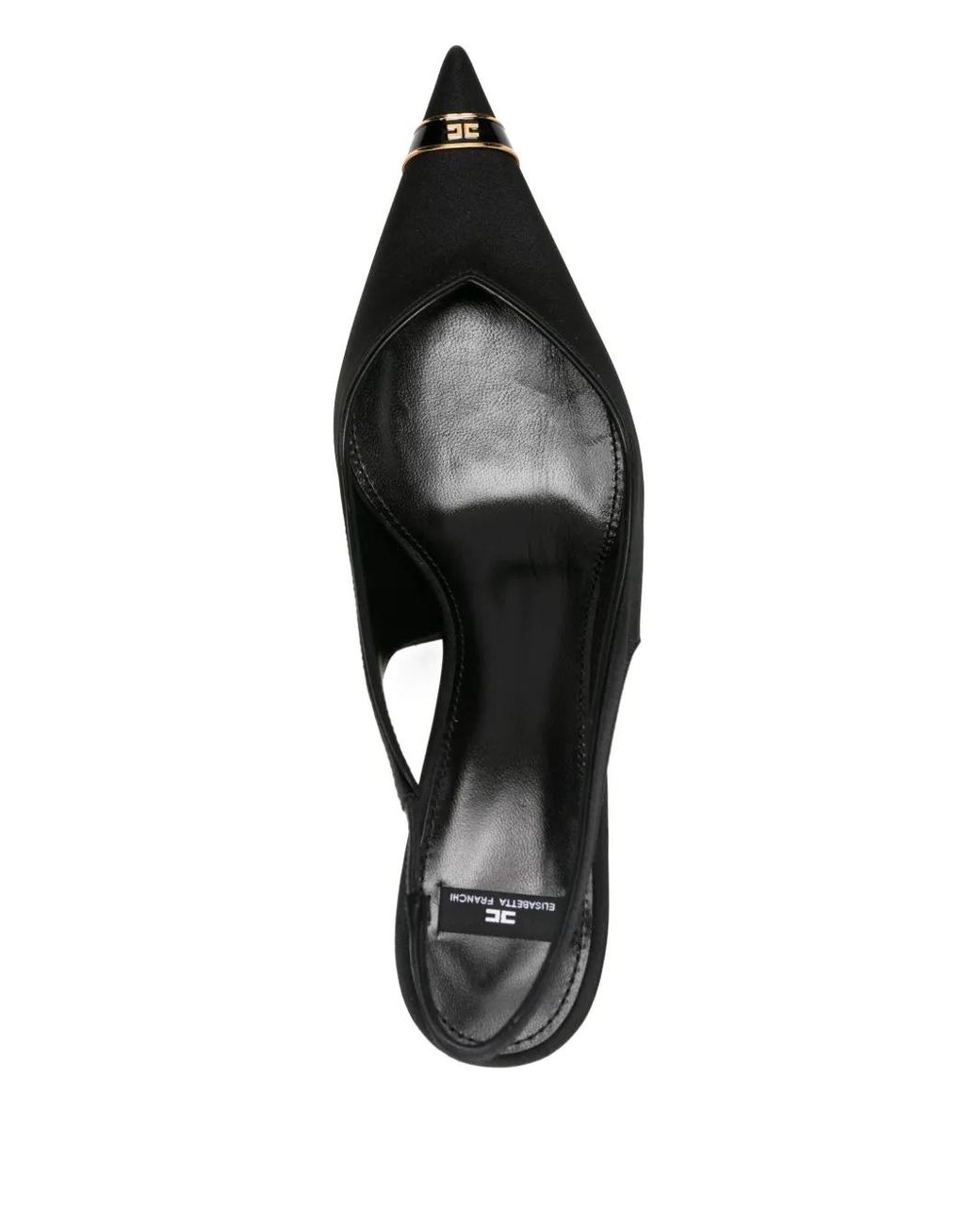 Elisabetta Franchi Black 60Mm Slingback Pointed-Toe Pumps