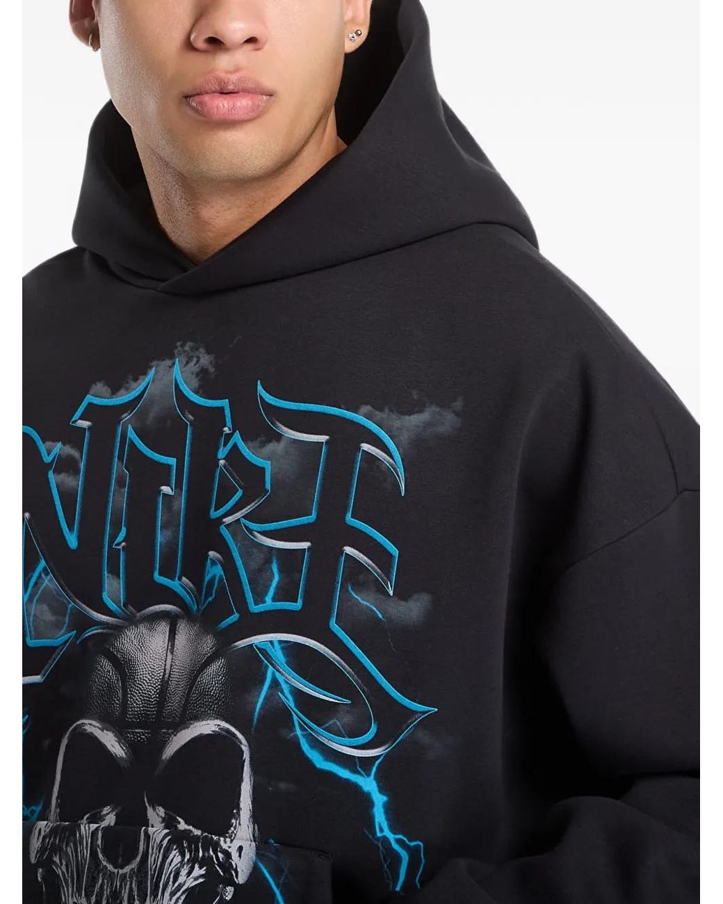 Nike Blue Standard Issue Brushed Pullover Basketball Hoodie for men