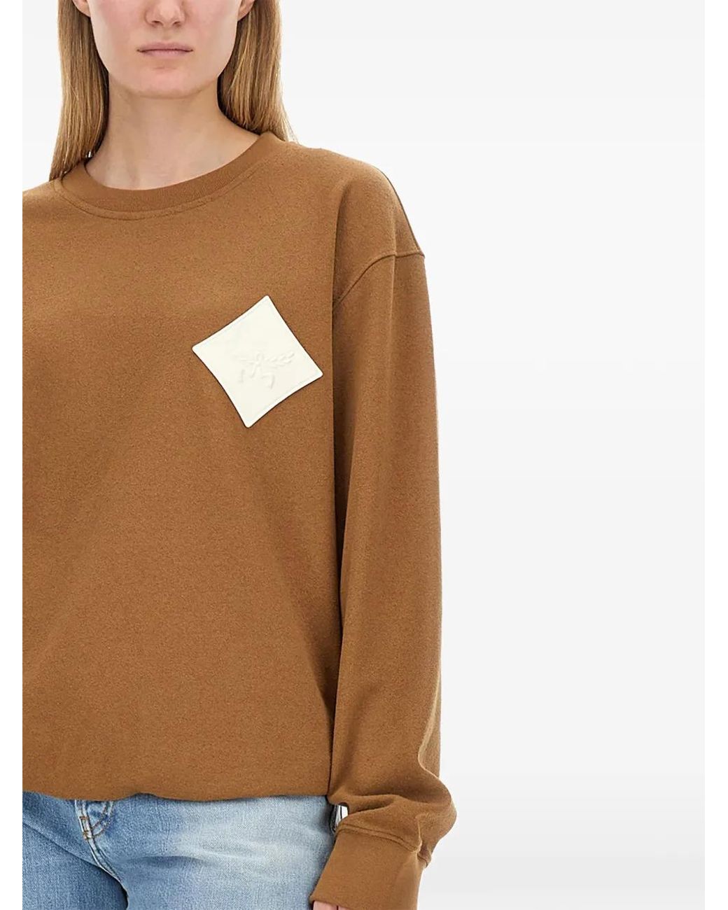 MCM Brown Logo-Patch Sweater