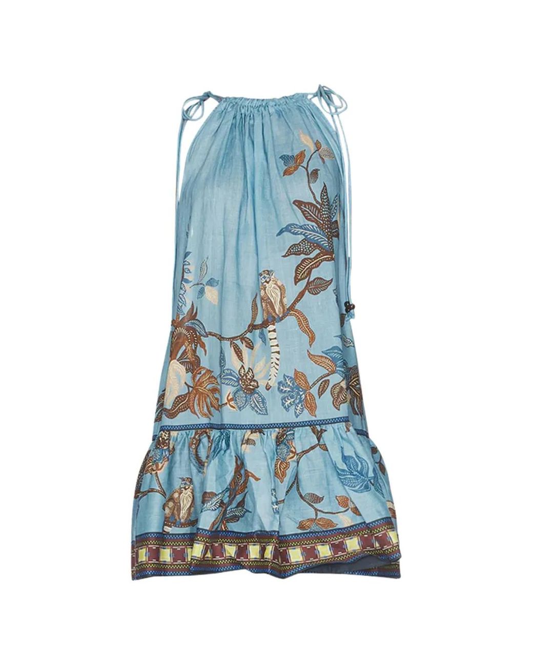 ALÉMAIS Blue Georgie Mini Dress