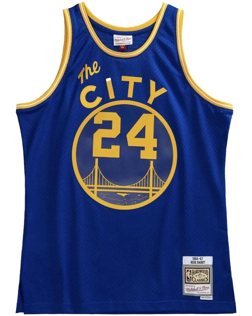 Mitchell & Ness Blue "Nba Golden State Warriors 66 Rick Barry" Swingman Jersey Vest Top for men