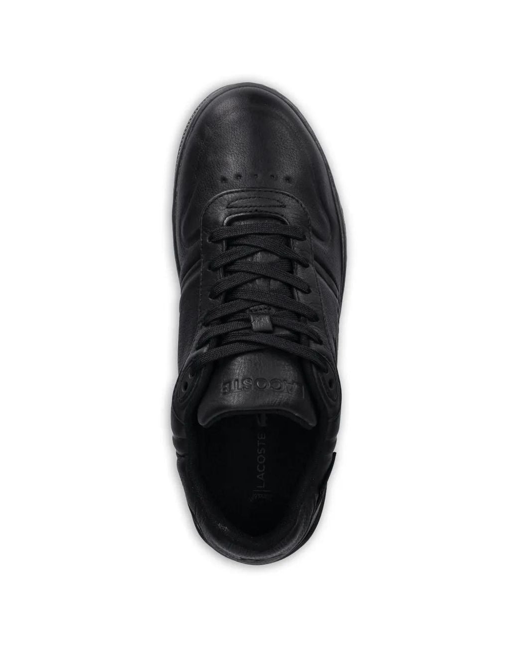 Lacoste Black T-Clip Shield Embossed-Logo Sneakers for men