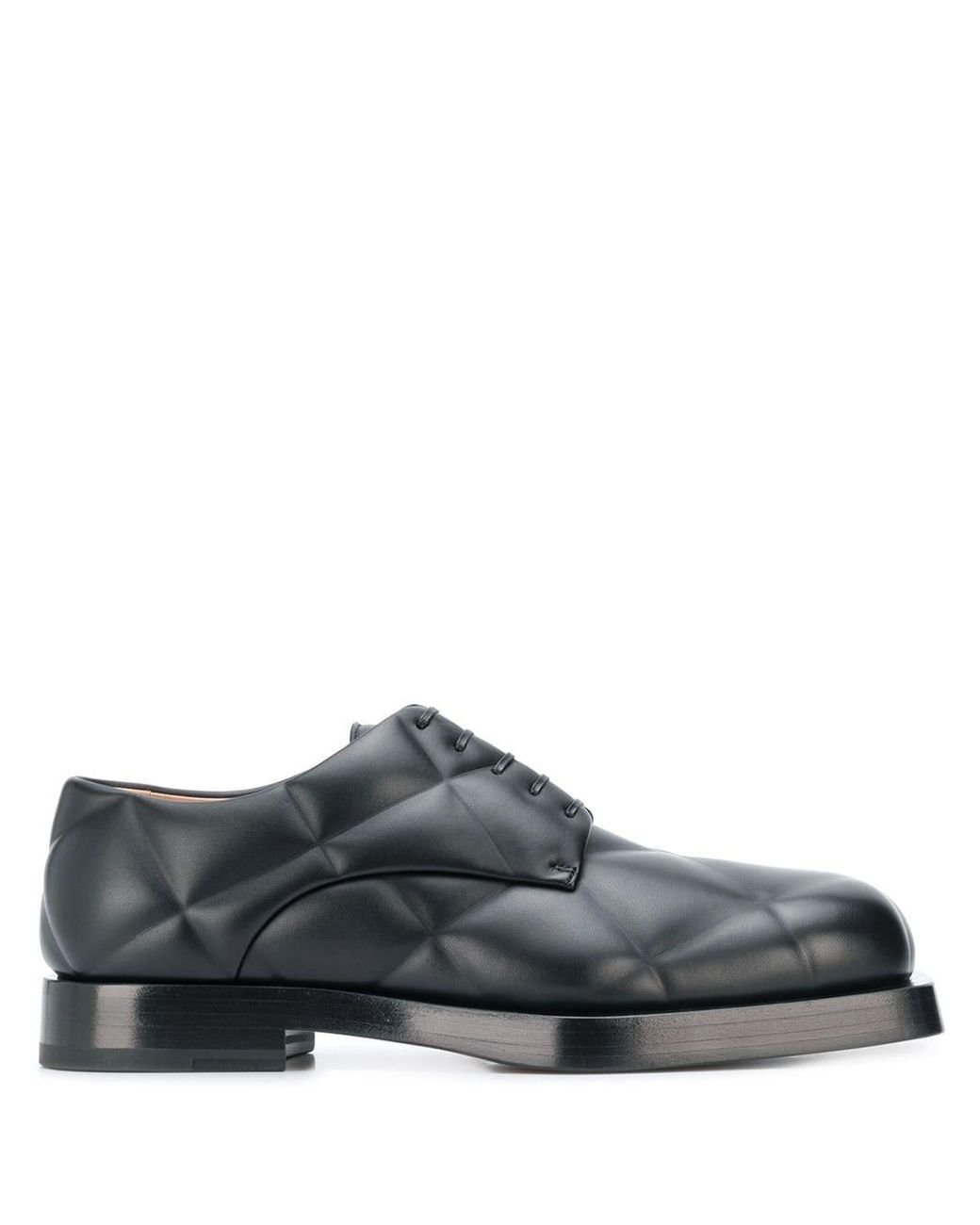 Bottega Veneta Quilted Derby Shoes in Black for Men | Lyst