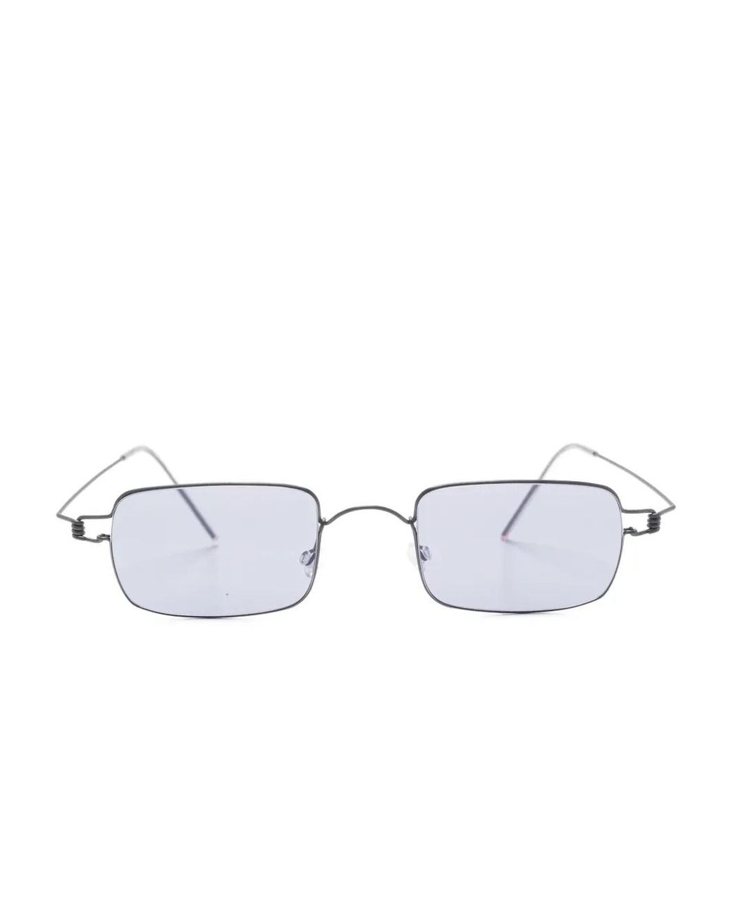 Lindberg Metallic Rimless Rectangle-Frame Sunglasses