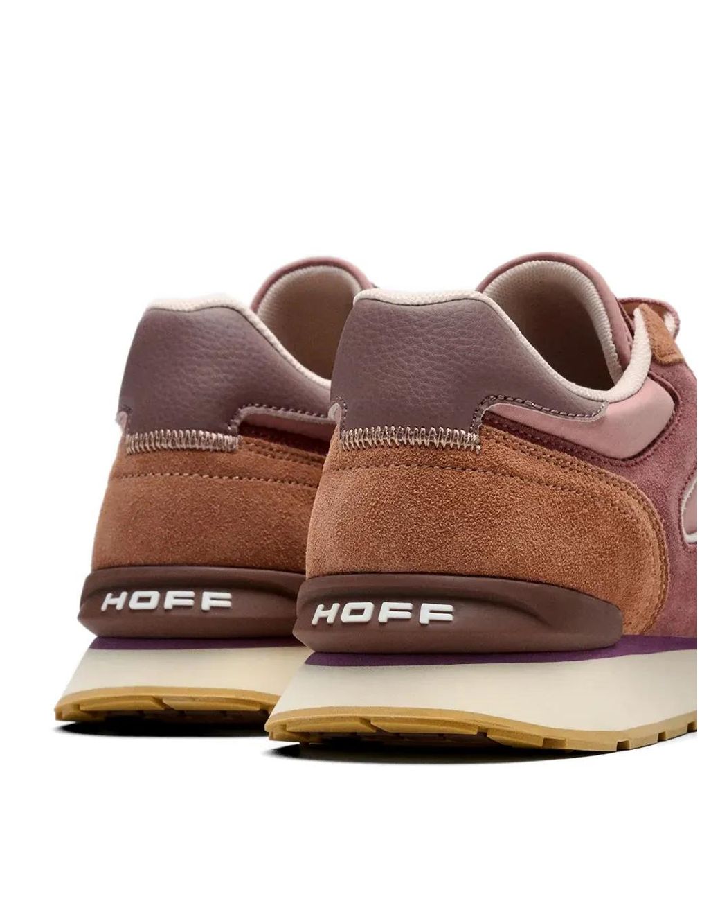 HOFF Brown City Terracotta Panelled Lace-Up Sneakers