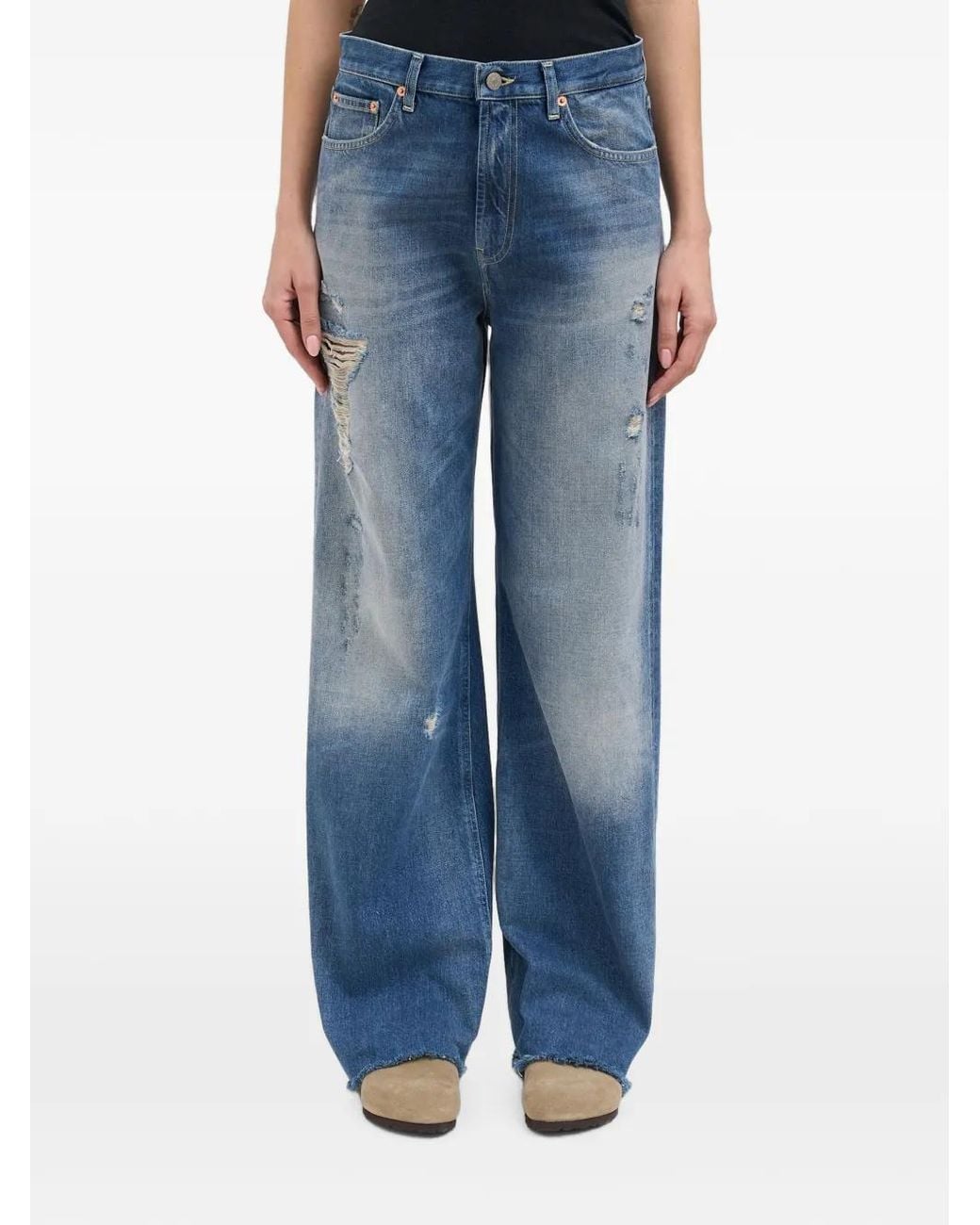 Dondup Blue Francine Distressed Jeans