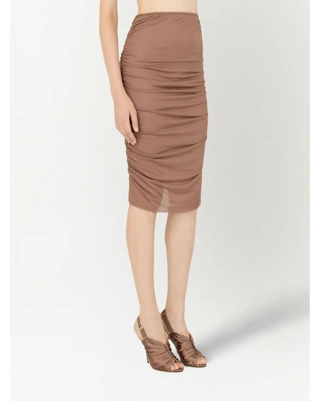 Dolce & Gabbana Brown Pencil Skirts